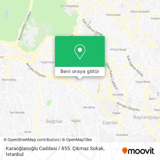 Karaoğlanoğlu Caddesi / 855. Çıkmaz Sokak harita