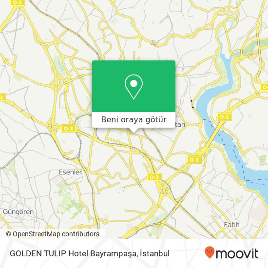 GOLDEN TULIP Hotel Bayrampaşa harita