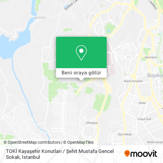 TOKİ Kayaşehir Konutları / Şehit Mustafa Gencel Sokak harita