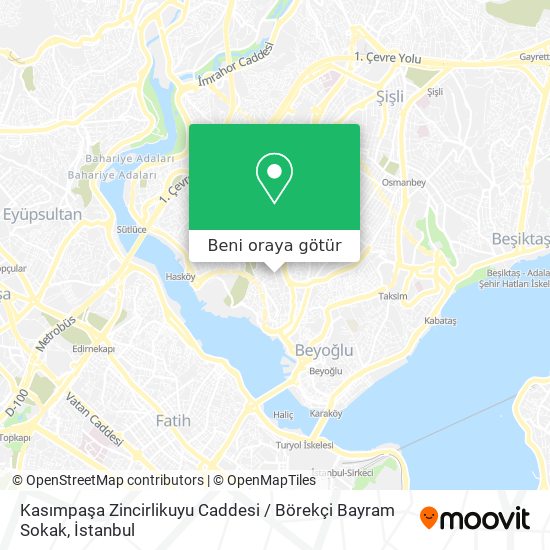 Kasımpaşa Zincirlikuyu Caddesi / Börekçi Bayram Sokak harita