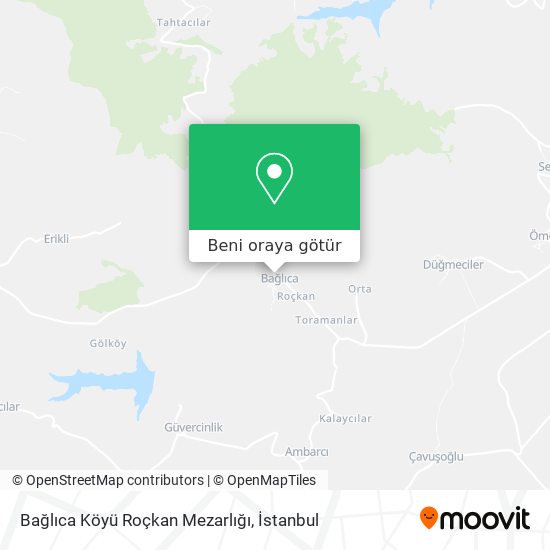 Bağlıca Köyü Roçkan Mezarlığı harita