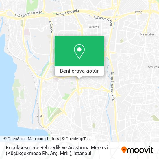 Küçükçekmece Rehberlik ve Araştırma Merkezi (Küçükçekmece Rh. Arş. Mrk.) harita