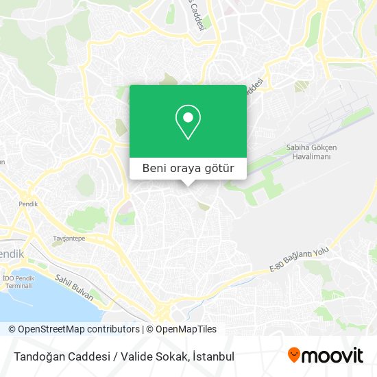 Tandoğan Caddesi / Valide Sokak harita
