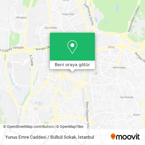 Yunus Emre Caddesi / Bülbül Sokak harita