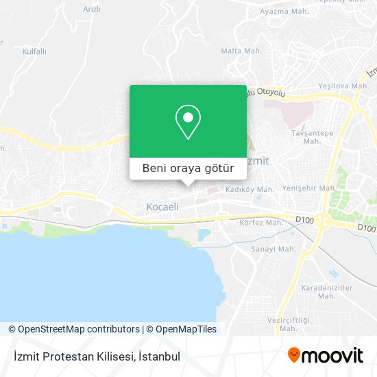 İzmit Protestan Kilisesi harita