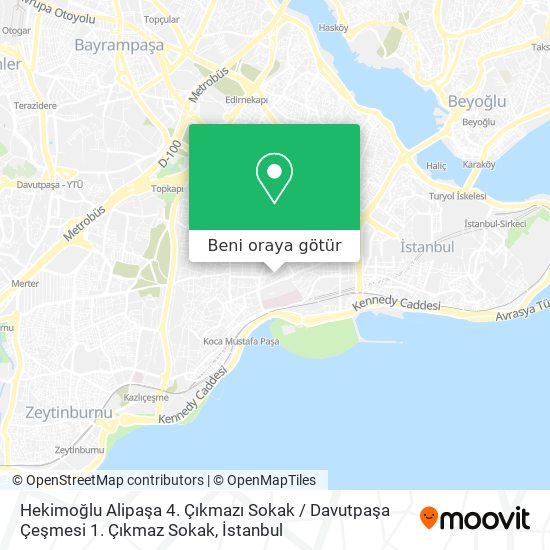 Hekimoğlu Alipaşa 4. Çıkmazı Sokak / Davutpaşa Çeşmesi 1. Çıkmaz Sokak harita