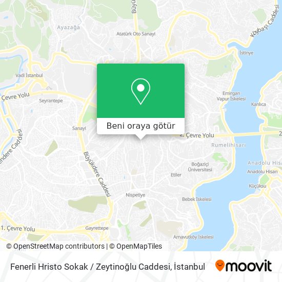 Fenerli Hristo Sokak / Zeytinoğlu Caddesi harita