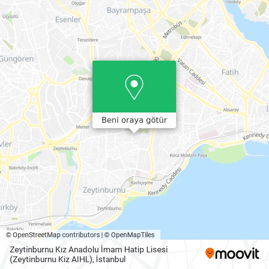 Zeytinburnu Kız Anadolu İmam Hatip Lisesi (Zeytinburnu Kiz AIHL) harita