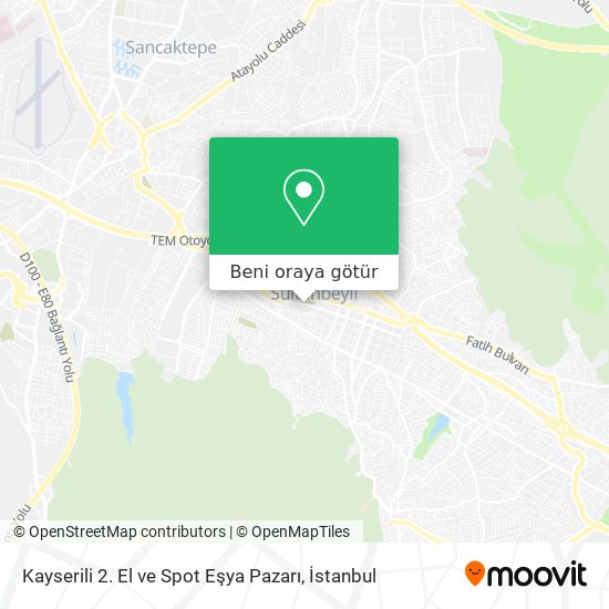 Kayserili 2. El ve Spot Eşya Pazarı harita