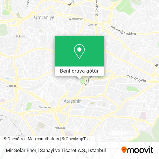 Mir Solar Enerji Sanayi ve Ticaret A.Ş. harita