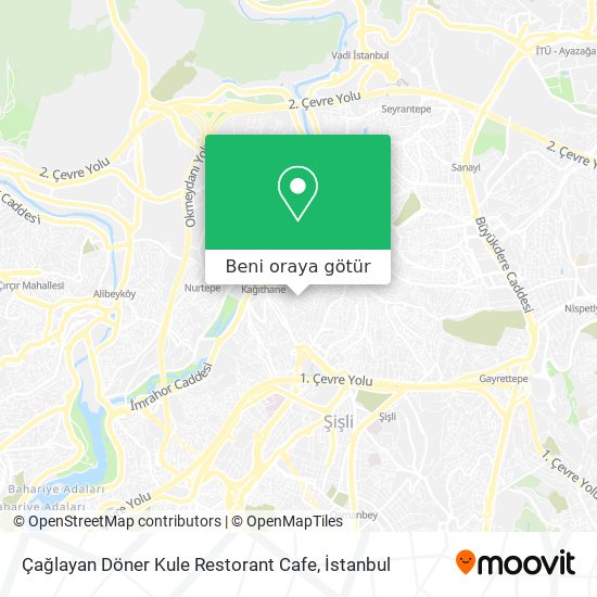 Çağlayan Döner Kule Restorant Cafe harita