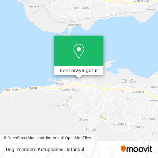 Değirmendere Kütüphanesi harita