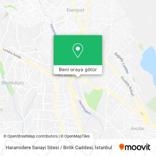 Haramidere Sanayi Sitesi / Birlik Caddesi harita