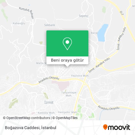 Boğazova Caddesi harita