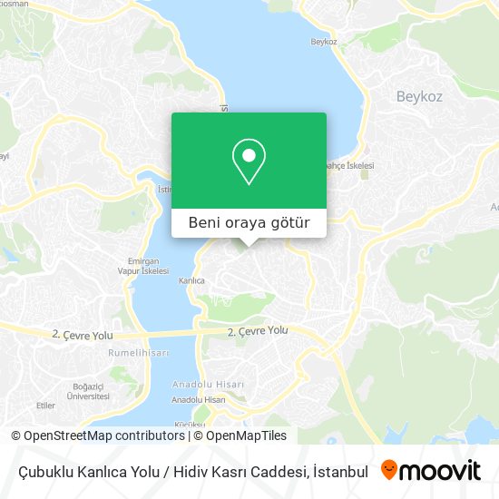 Çubuklu Kanlıca Yolu / Hidiv Kasrı Caddesi harita