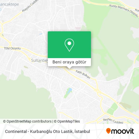Continental - Kurbanoğlu Oto Lastik harita