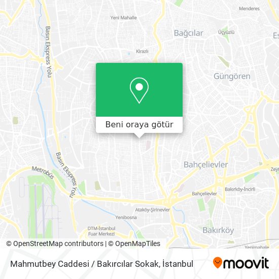 Mahmutbey Caddesi / Bakırcılar Sokak harita