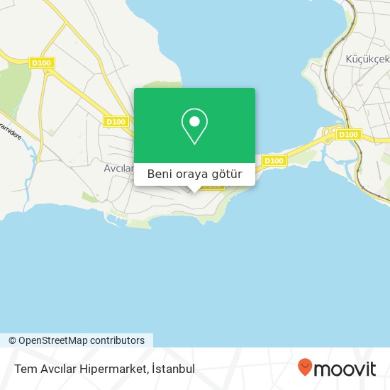 Tem Avcılar Hipermarket harita