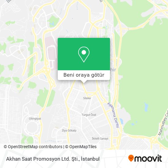 Akhan Saat Promosyon Ltd. Şti. harita
