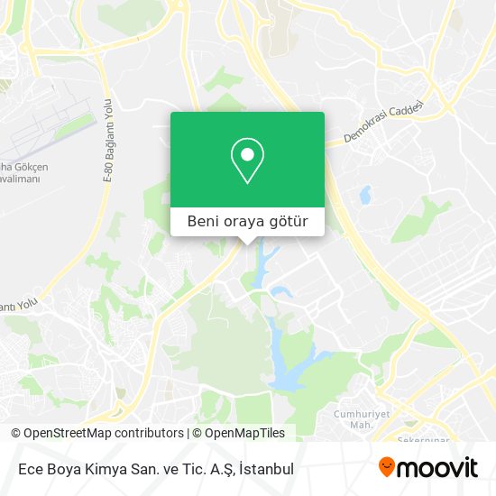 Ece Boya Kimya San. ve Tic. A.Ş harita