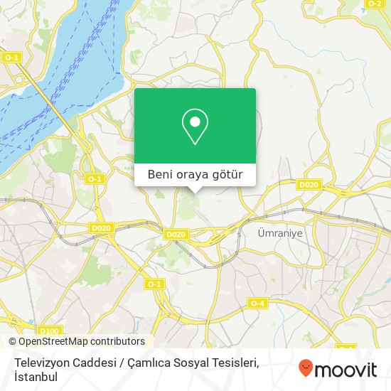Televizyon Caddesi / Çamlıca Sosyal Tesisleri harita
