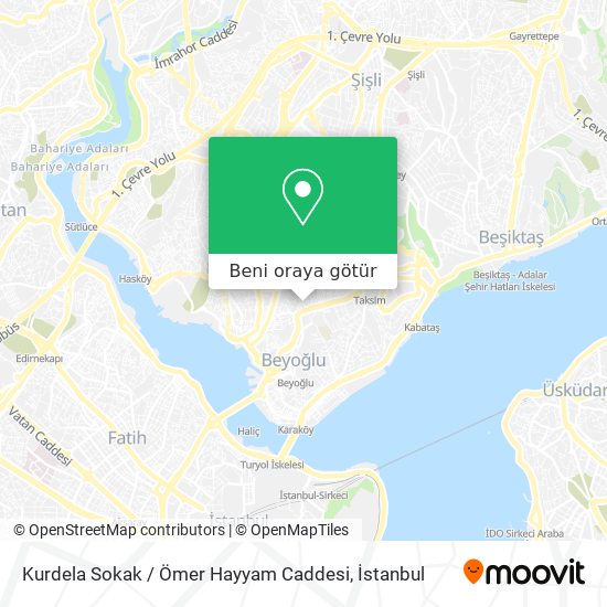 Kurdela Sokak / Ömer Hayyam Caddesi harita