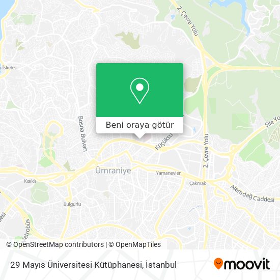 29 Mayıs Üniversitesi Kütüphanesi harita