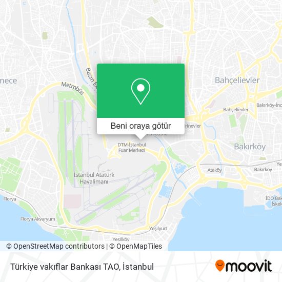 Türkiye vakıflar Bankası TAO harita