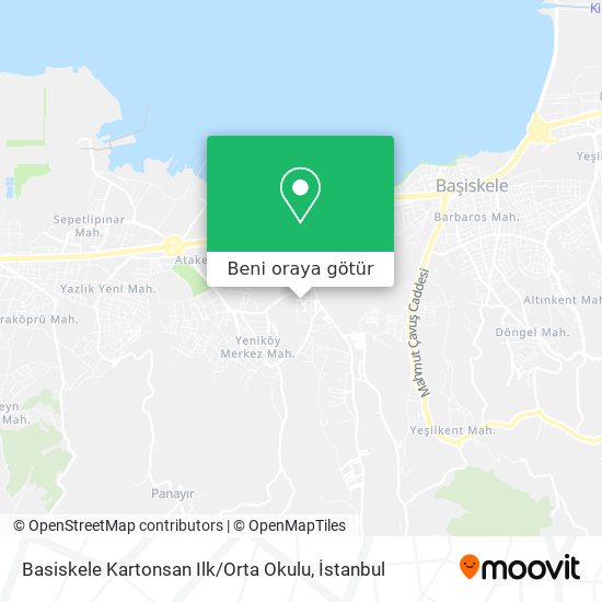 Basiskele Kartonsan Ilk / Orta Okulu harita