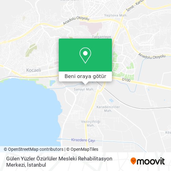 Gülen Yüzler Özürlüler Mesleki Rehabilitasyon Merkezi harita