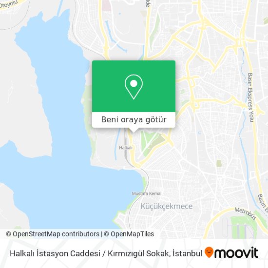 Halkalı İstasyon Caddesi / Kırmızıgül Sokak harita