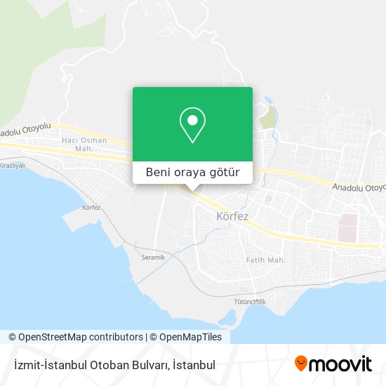 İzmit-İstanbul Otoban Bulvarı harita