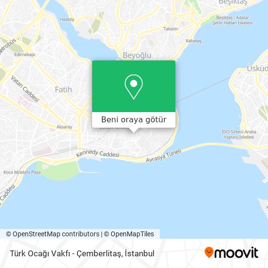 Türk Ocağı Vakfı - Çemberlitaş harita