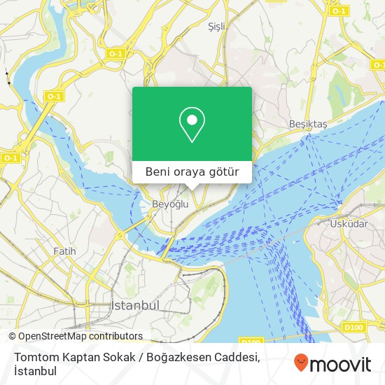 Tomtom Kaptan Sokak / Boğazkesen Caddesi harita