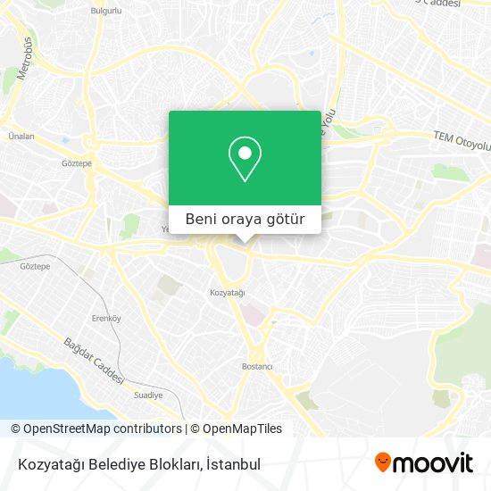 Kozyatağı Belediye Blokları harita