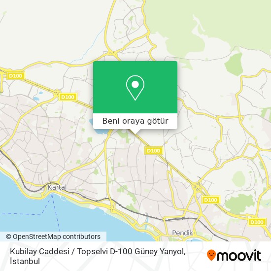 Kubilay Caddesi / Topselvi D-100 Güney Yanyol harita