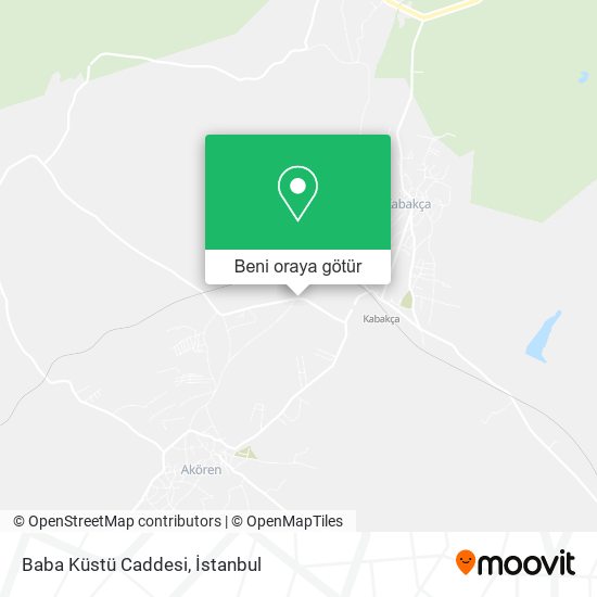 Baba Küstü Caddesi harita
