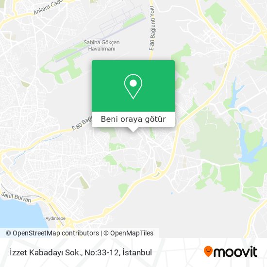 İzzet Kabadayı Sok., No:33-12 harita