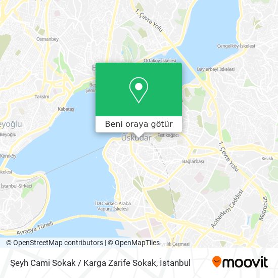 Şeyh Cami Sokak / Karga Zarife Sokak harita