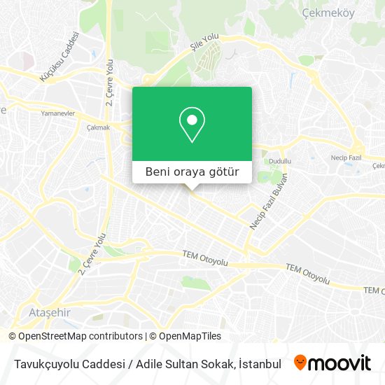 Tavukçuyolu Caddesi / Adile Sultan Sokak harita