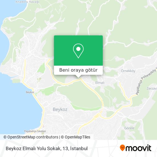 Beykoz Elmalı Yolu Sokak, 13 harita