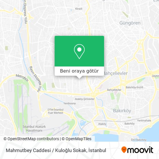 Mahmutbey Caddesi / Kuloğlu Sokak harita