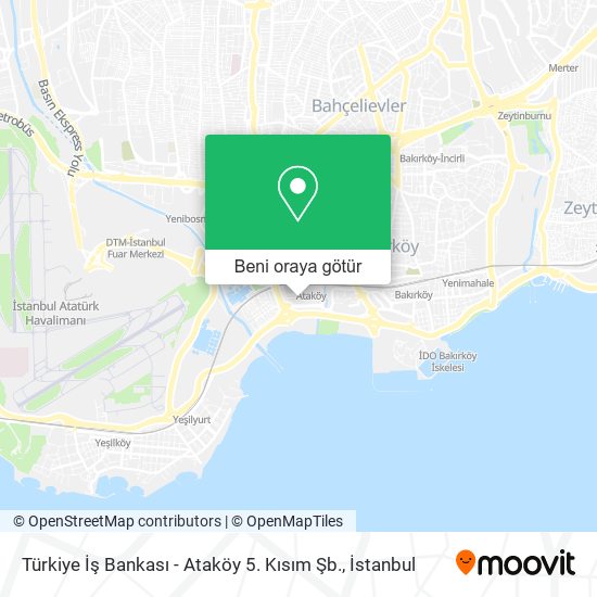 Türkiye İş Bankası - Ataköy 5. Kısım Şb. harita