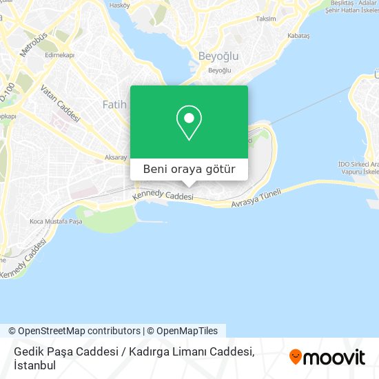 Gedik Paşa Caddesi / Kadırga Limanı Caddesi harita