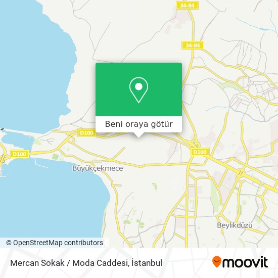 Mercan Sokak / Moda Caddesi harita