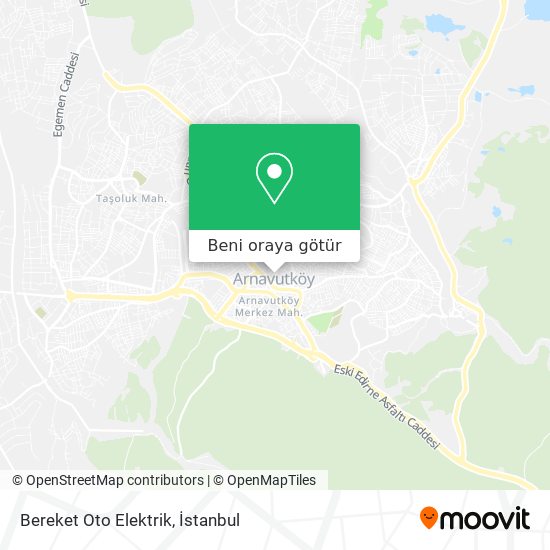 Bereket Oto Elektrik harita