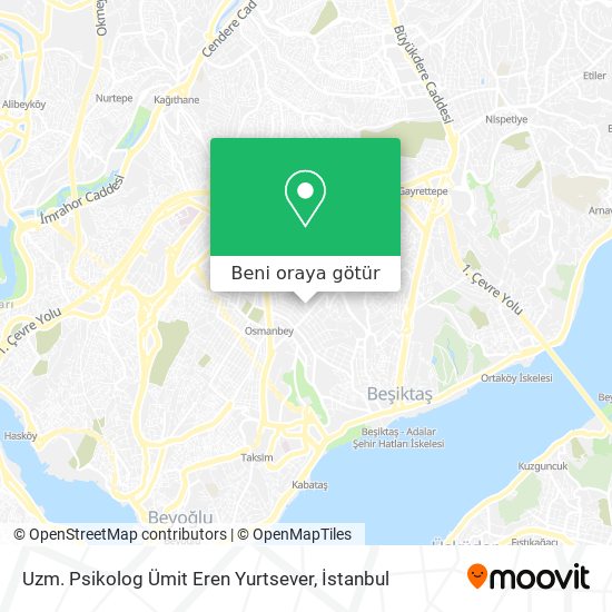 Uzm. Psikolog Ümit Eren Yurtsever harita