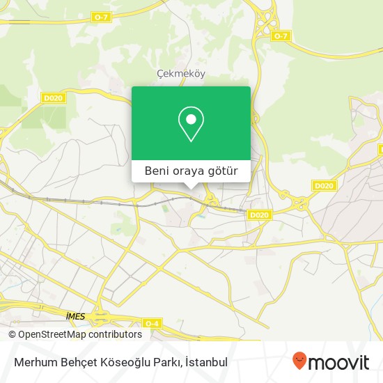 Merhum Behçet Köseoğlu Parkı harita