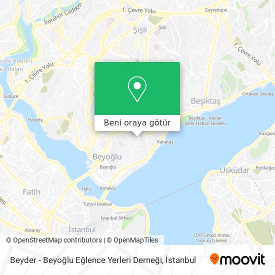 Beyder - Beyoğlu Eğlence Yerleri Derneği harita