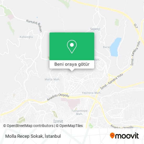 Molla Recep Sokak harita